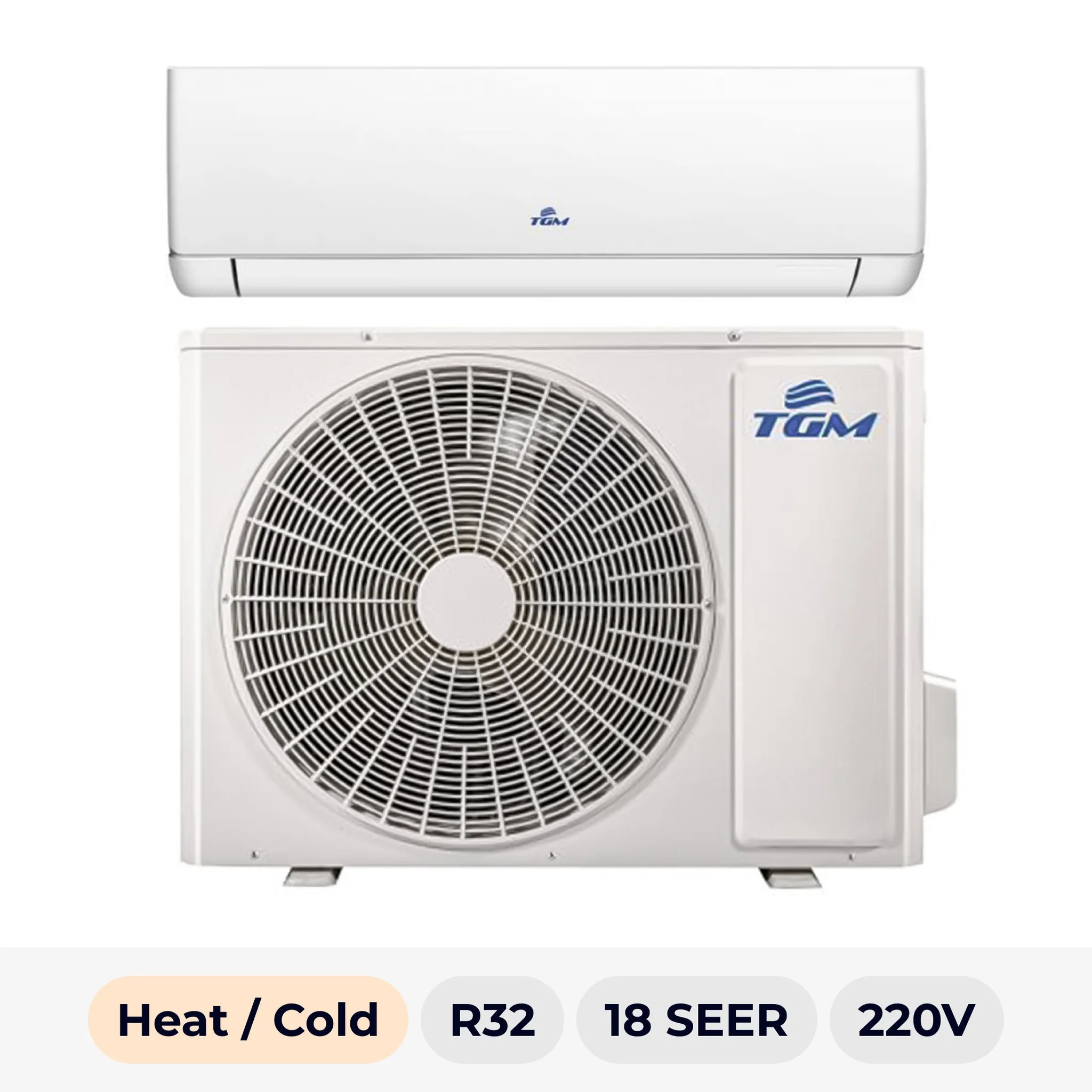 Mini Split TGM 18000 BTU frio/calor 18SEER2 R-32 220V