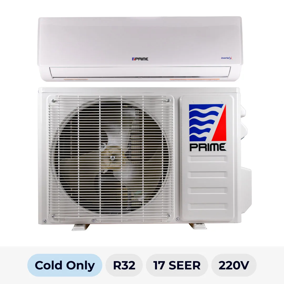 Mini Split PRIME 24000 BTU solo frio 17 SEER R-32 220V